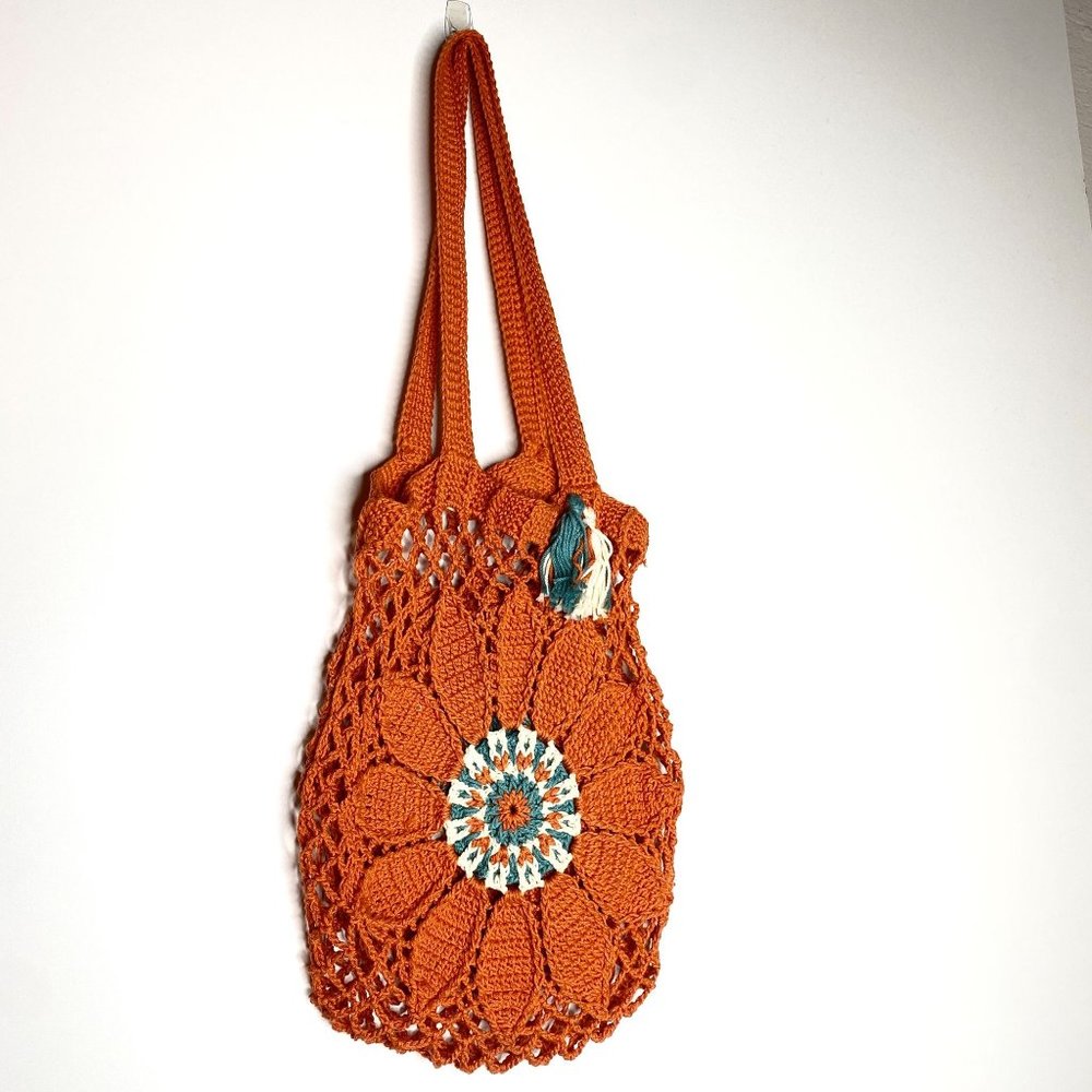 Heartstrings Flower Crochet Bag